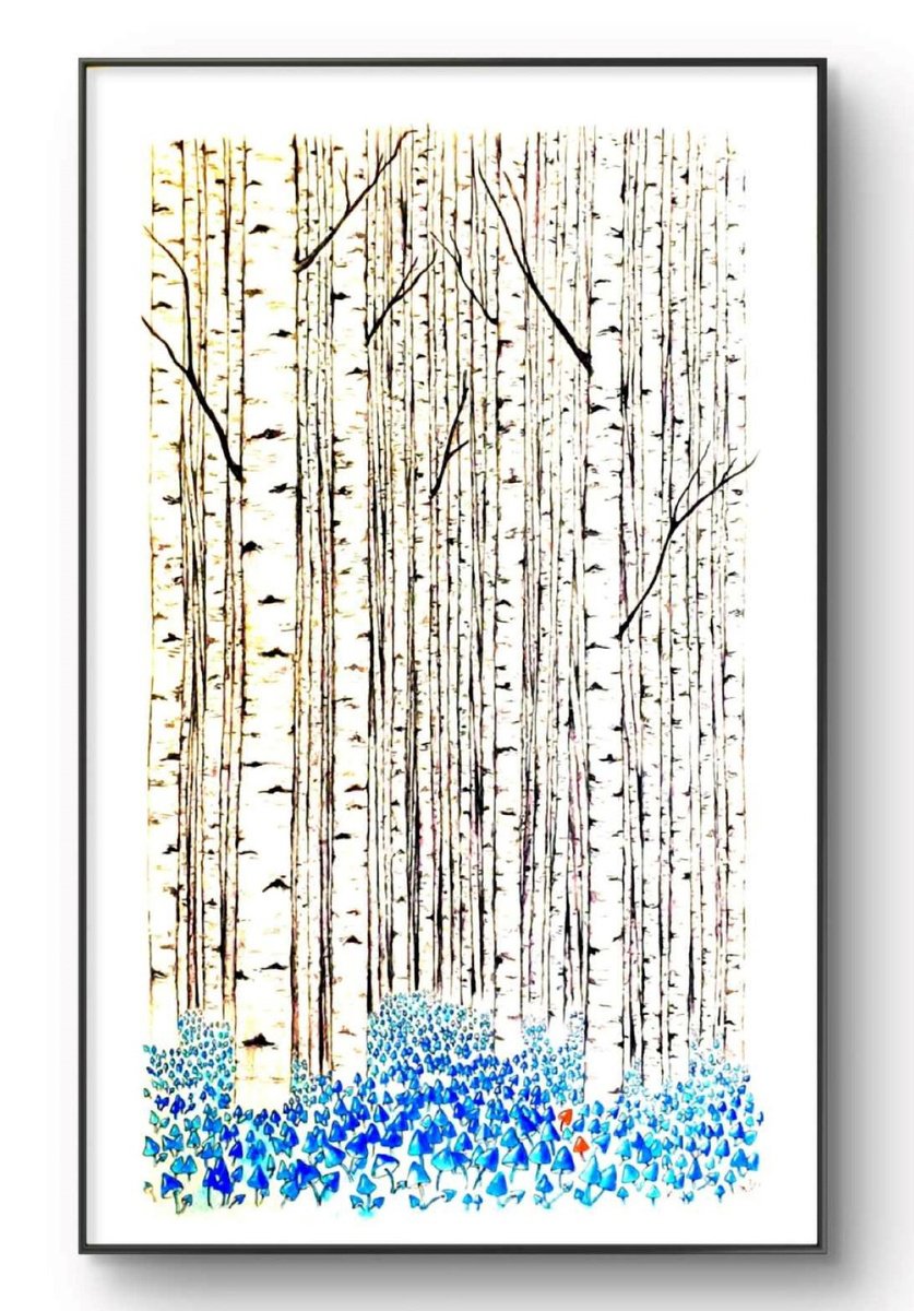 Illustrative Landscape Watercolour By Marian Gorin, 14 X 22", Surreptitious Scion, Original Artwork