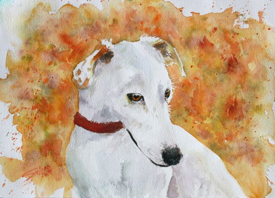 Pet portrait II. Autumn Walk... /  ORIGINAL PAINTING