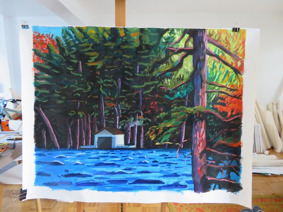 boathouse from the lake