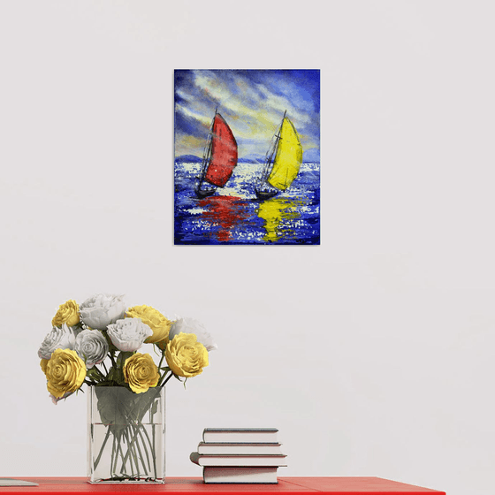 Boats - Modern abstract Gift Idea