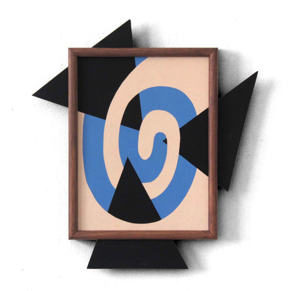 Geometric Abstract Acrylic Painting By Martin Singer, 12 X 13", C3T1S-25, Original Artwork