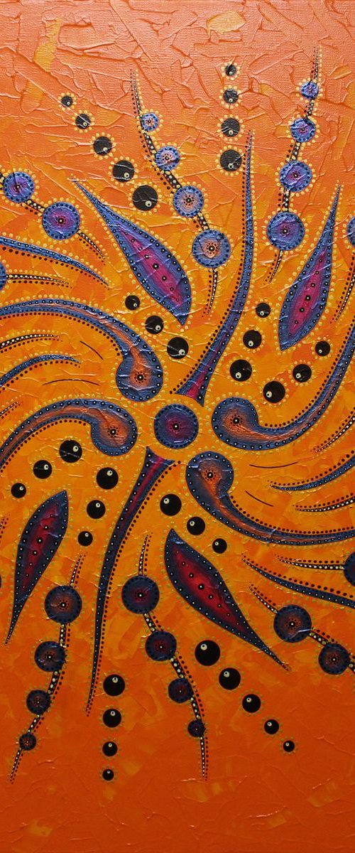 Abstract shapes movement / Orange by Jonathan Pradillon