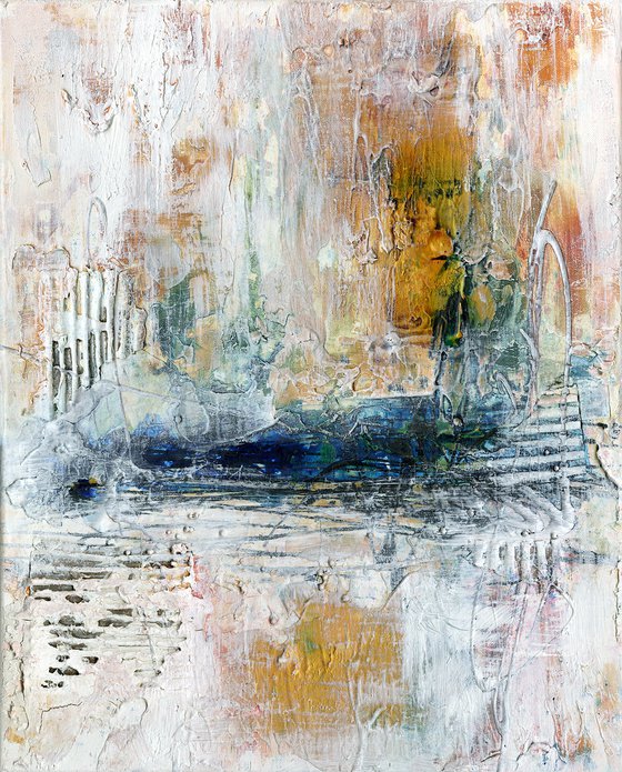 Wayfaring Songs - 2 Textural Abstract Paintings by Kathy Morton Stanion