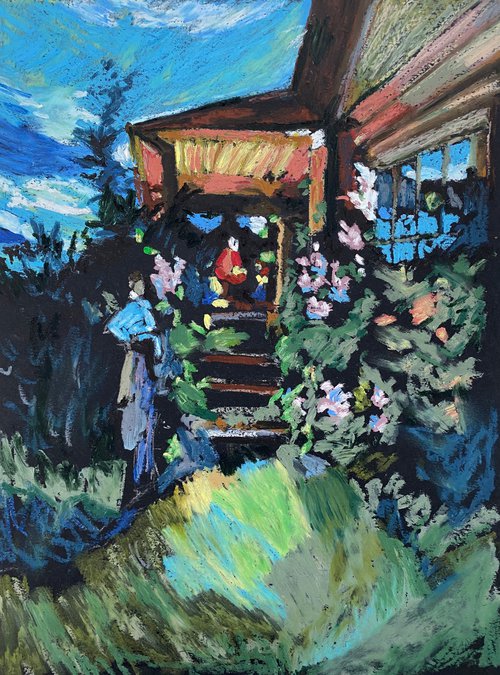 Copy of Konstantin Korovin “Summer evening on the porch” by Alla Semenova
