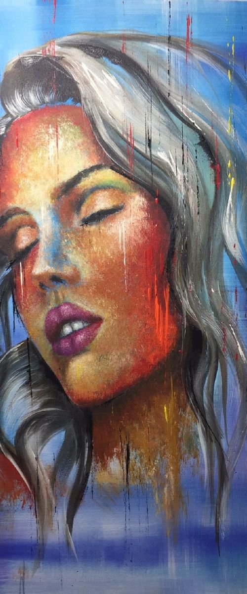 Woman portrait. 30x90 by Eka Peradze