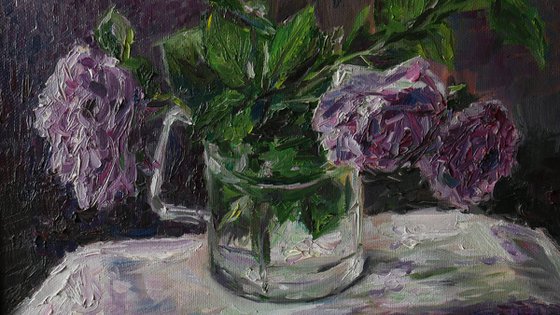 Marble Roses - roses still life painting