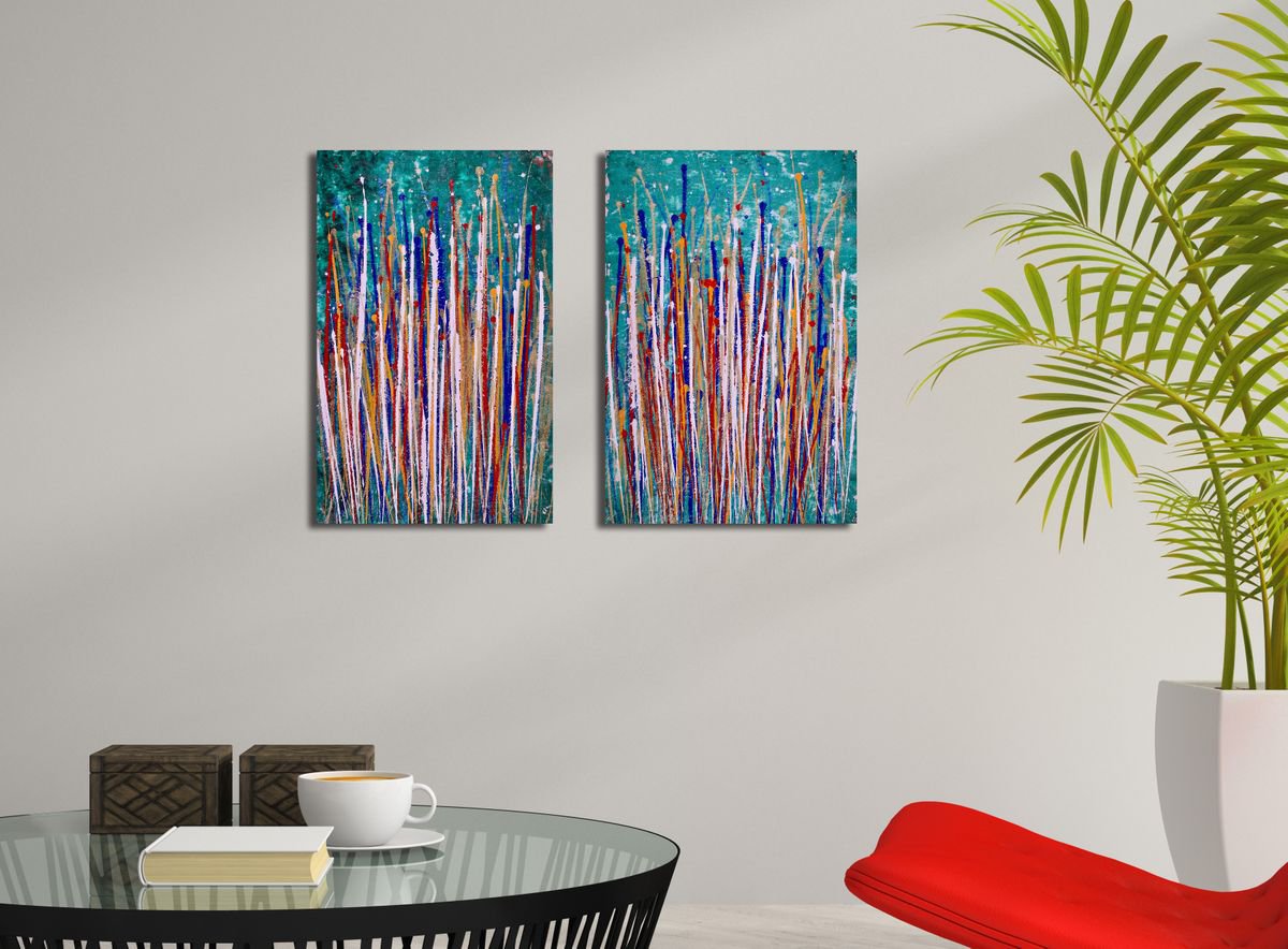 Drizzles Over Green By Nestor Toro, 27 X 21, Artwork For Sale On Artfinder