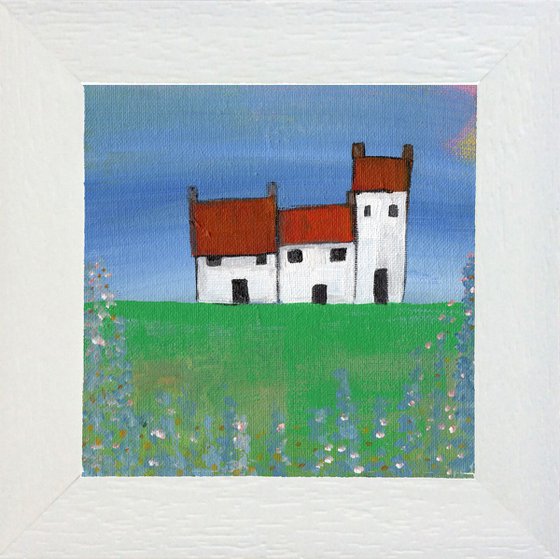 Original Small Art Cottages - Family of Cottages in Blue and Green with Garden