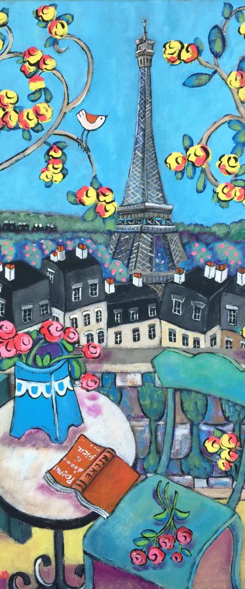 "Blooms and Rooftops" by Holly Wojahn