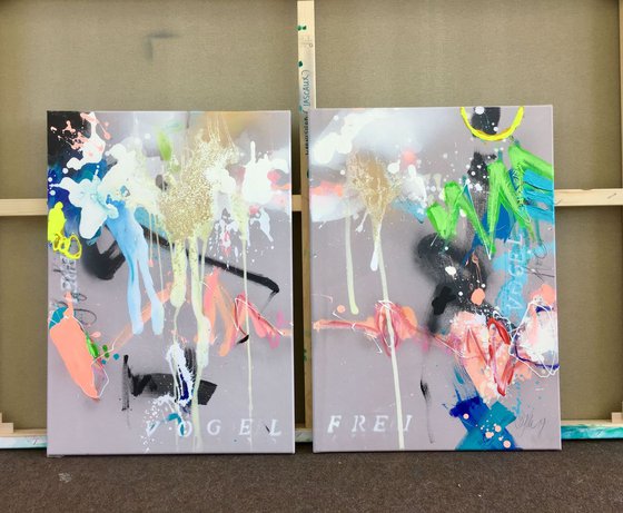 vogelfrei V (diptych) 39.4"x27.6"