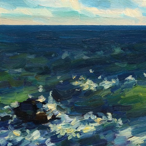 Deep black sea
