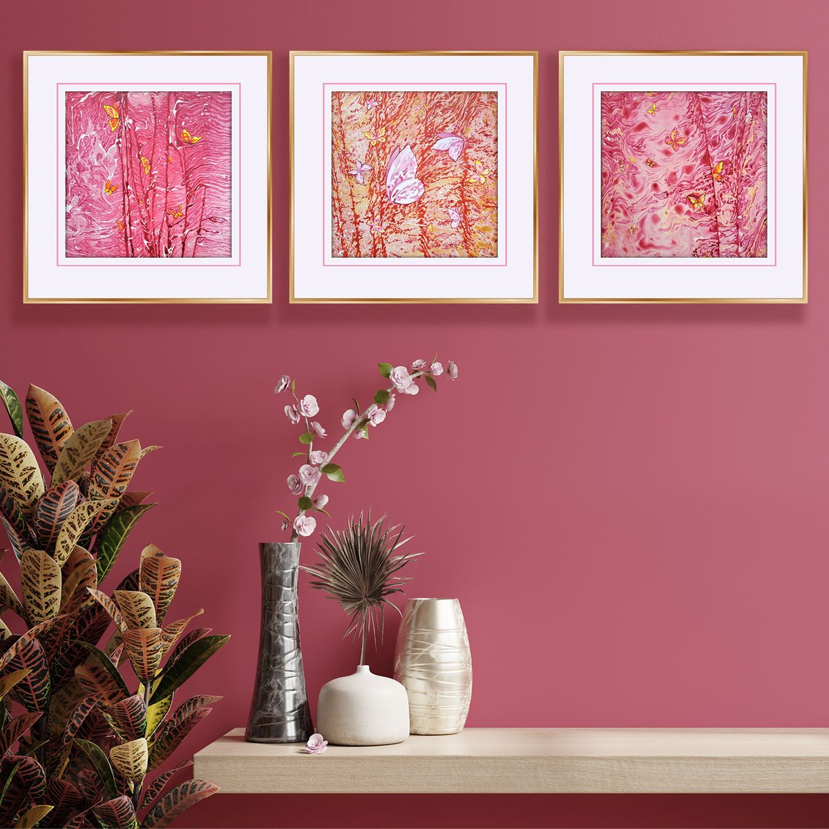 Queit Meadow, Set Of 3 By Mariia Raskin, 30 X 10, Artwork For Sale On Artfinder