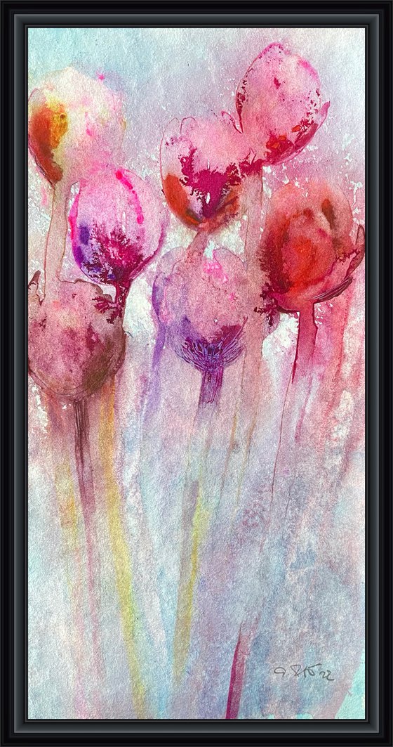 First Tulips - Abstract Flowers Landscape