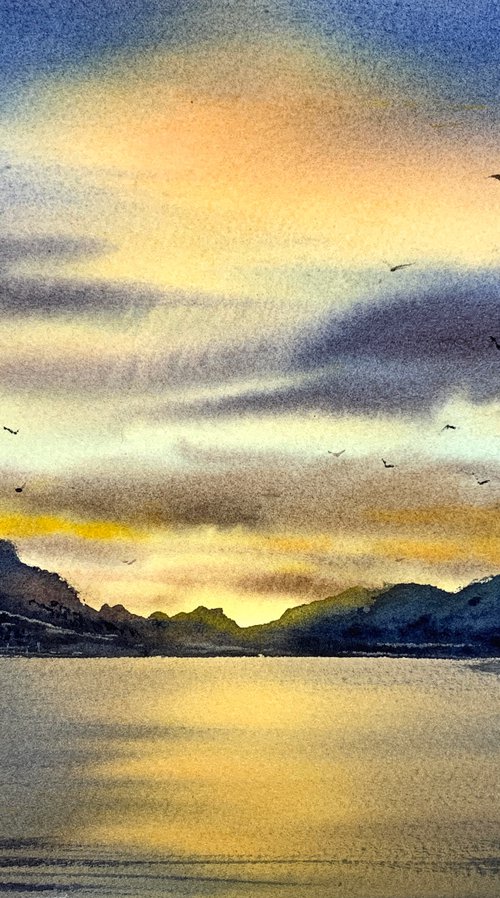 Sunset in the mountains #4 by Eugenia Gorbacheva