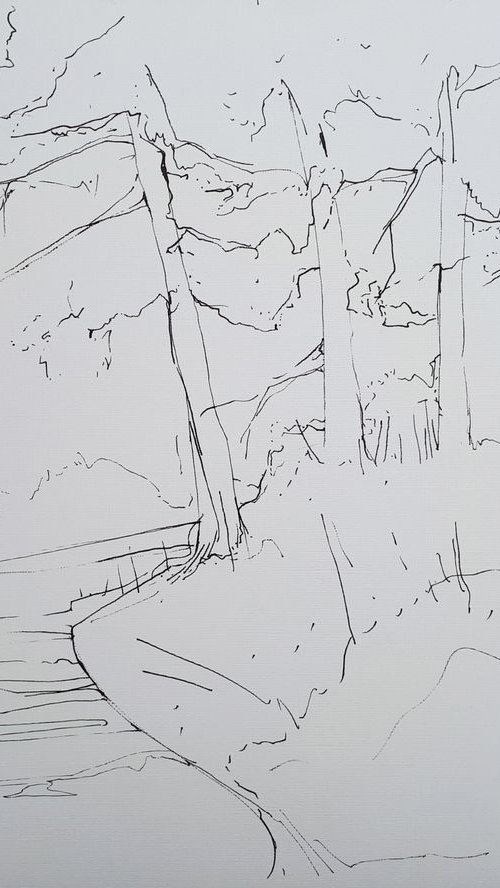 DIARY DRAWING 1 JULY 15th 2019 by Frank Barnes