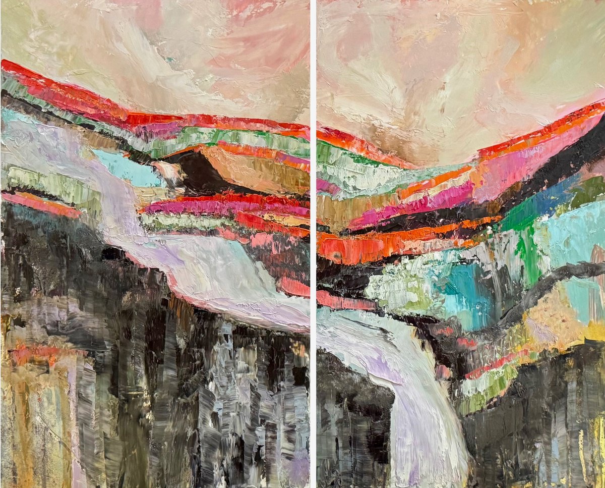 Organic Abstract Oil Painting By Lola Jovan, 24 X 19", The World Invites Me, Original Artwork