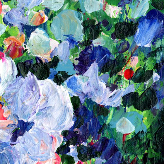 Floral Serenade 4 - Textural Floral Painting by Kathy Morton Stanion