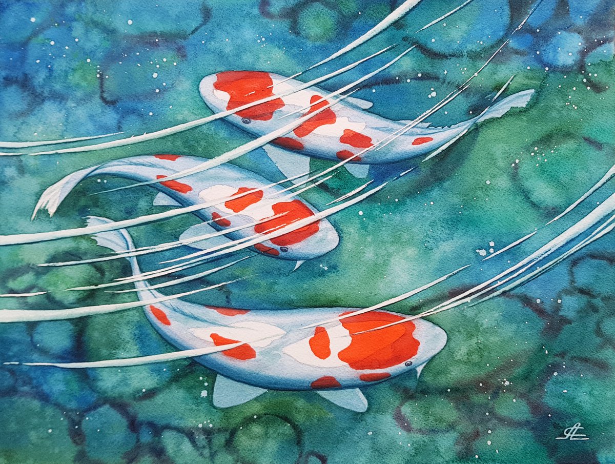 Koi fishes by Svetlana Lileeva
