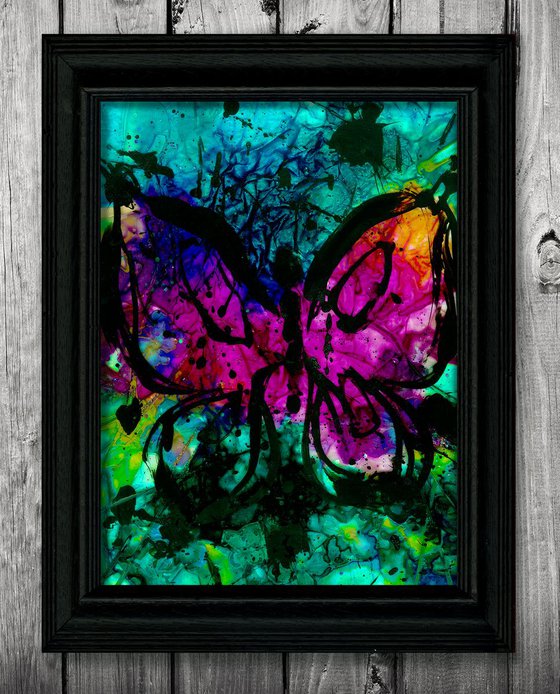 Butterfly Beauty 3 - Framed Mixed media art by Kathy Morton Stanion