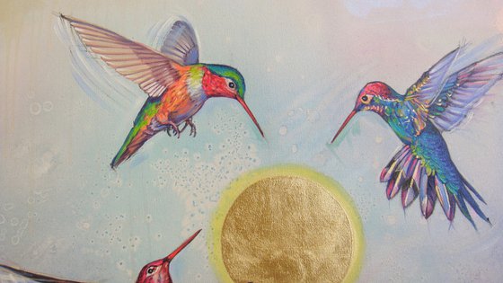 Shining Sun and Hummingbirds