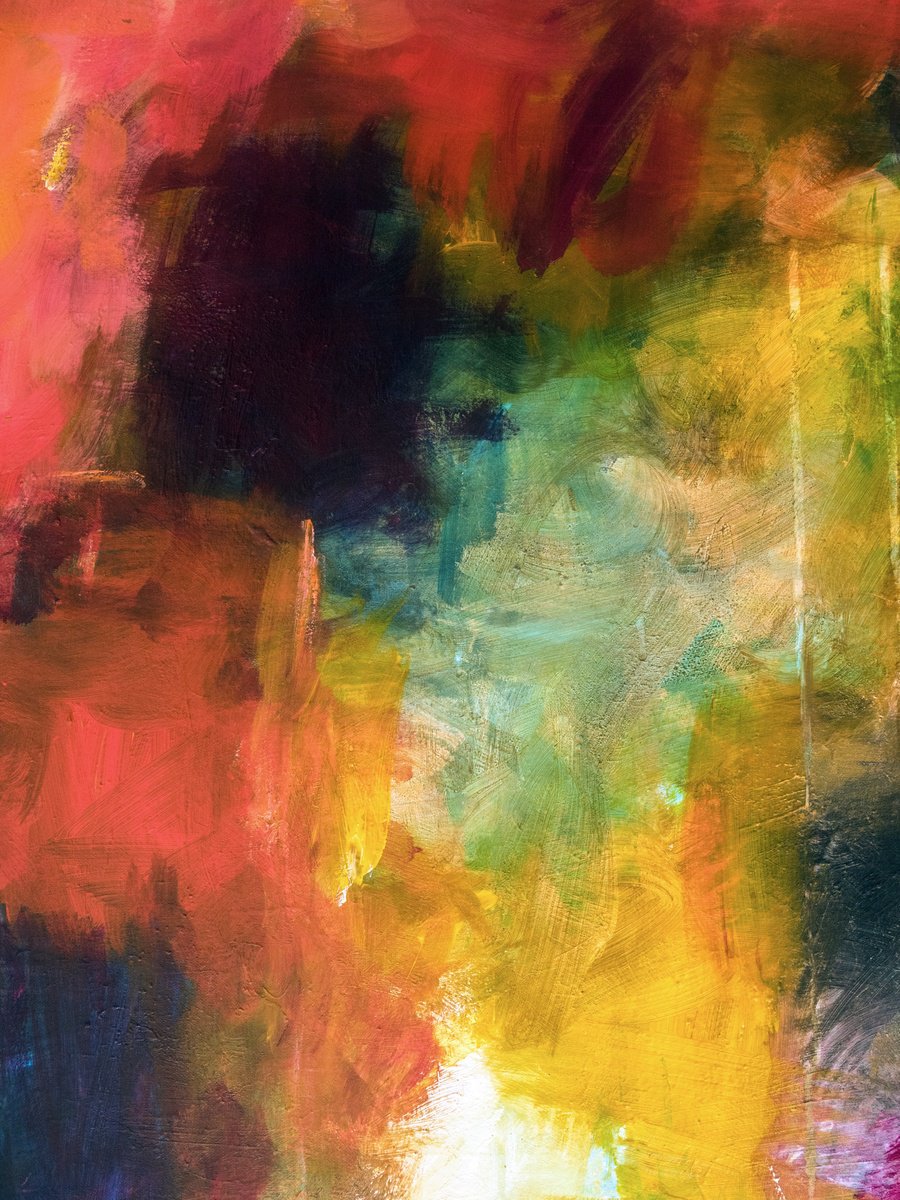 Abstract Botanical Acrylic Painting By Davina Nicholas, 47 X 36, Vineyard You Did Not Plant, Original Artwork