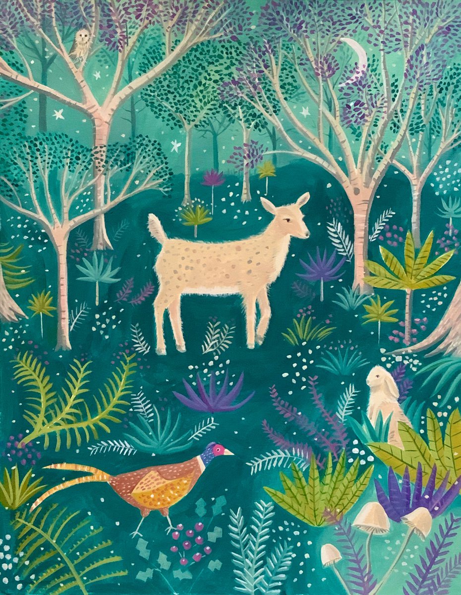 Enchanted forest winter landscape by Mary Stubberfield