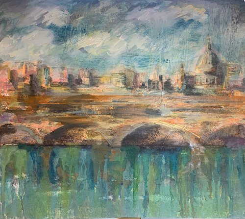 St Paul's from the Thames by Suzsi Corio