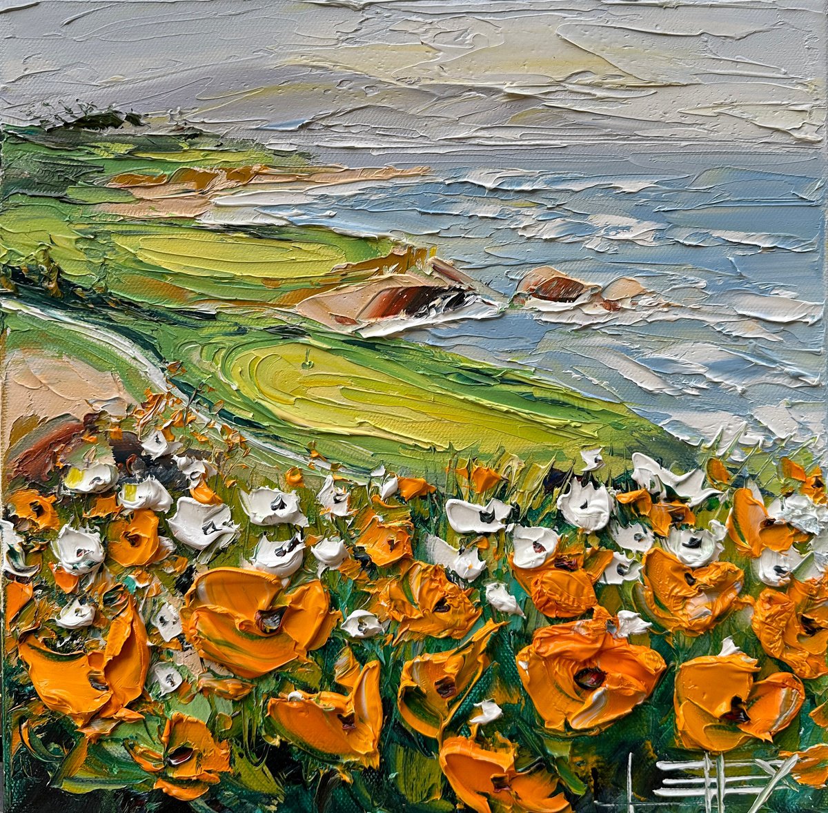 Poppies at Pebble Beach by Lisa Elley