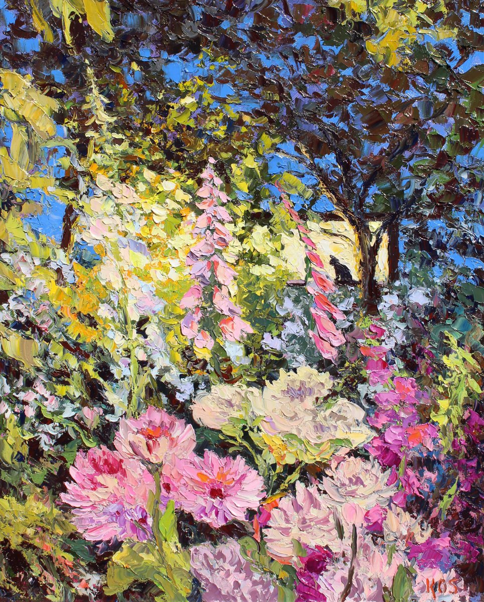 Impressionistic Landscape Oil Painting By Kristen Olson Stone, 16 X 20", An Enchanting Evening, Original Artwork