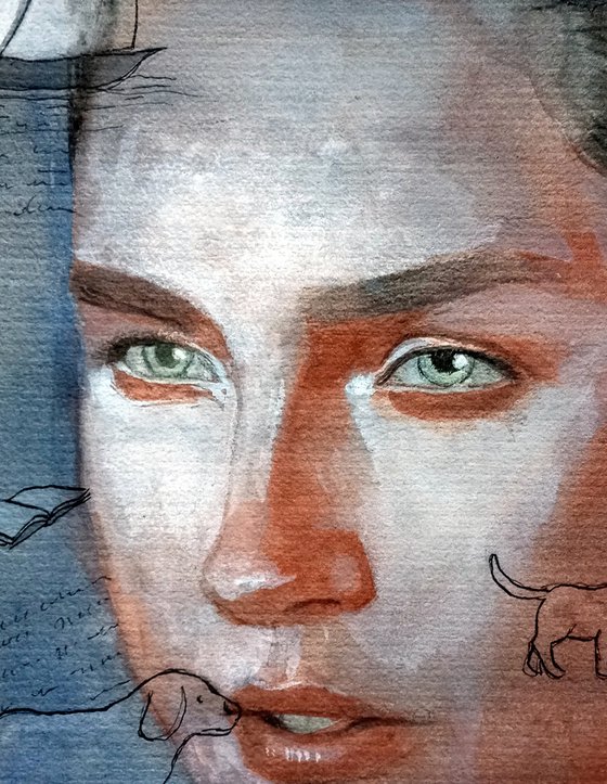Woman with thoughts