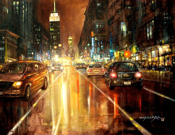 New York City lights, 30x24 inches