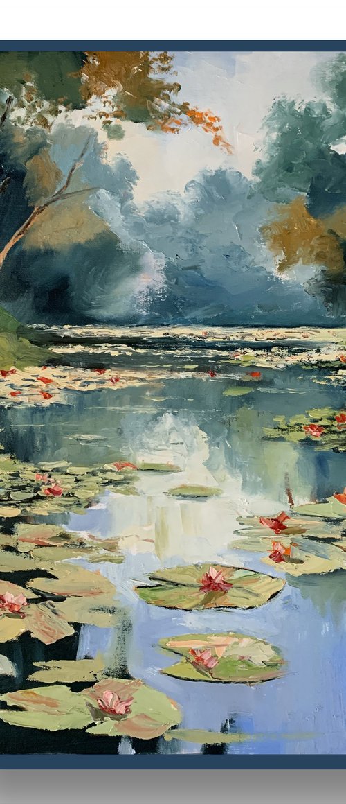 Pond with water lilies. by Vita Schagen