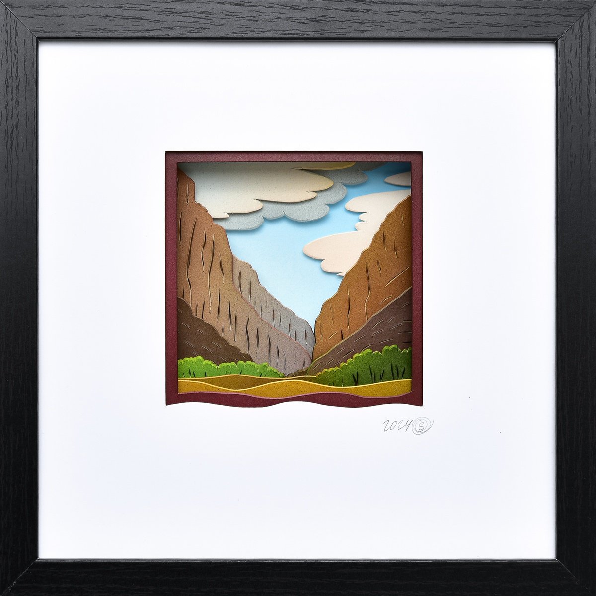 Landscape Sculpture By Olga Skorokhod, 10 X 10", Big Bend National Park #2, Original Artwork