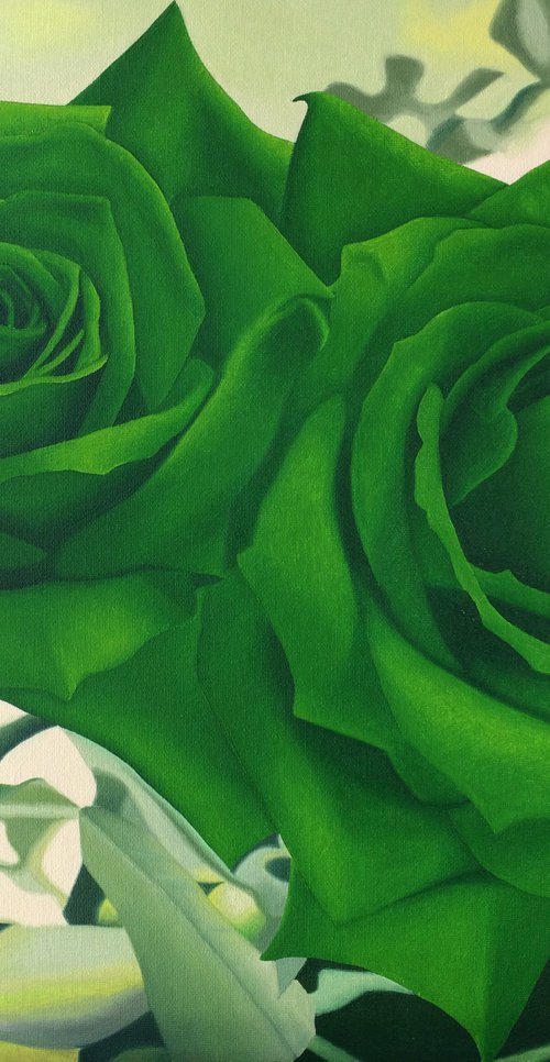 Green Roses by Jill Ann Harper