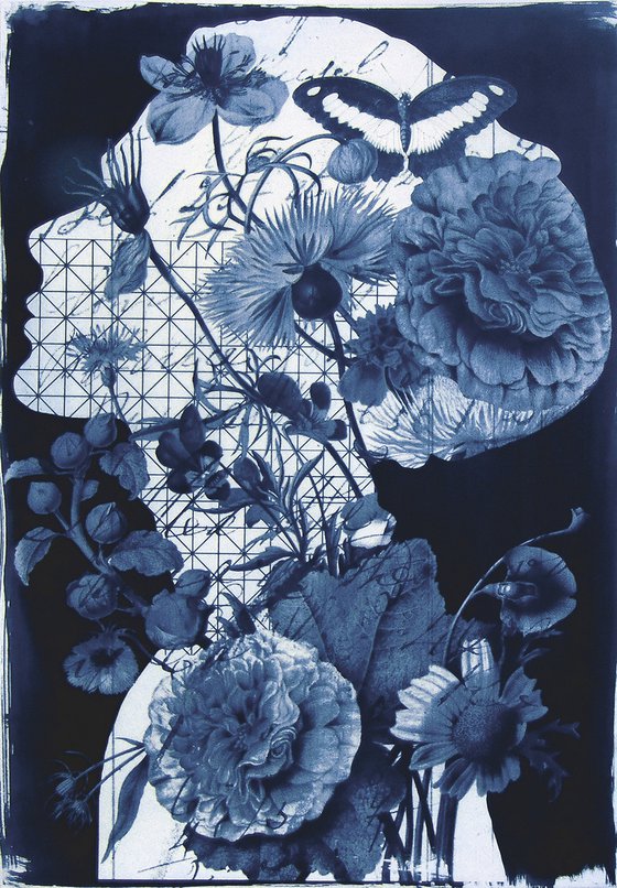 Cyanotype_04_A2 42x62 cm_Portrait Bouquet