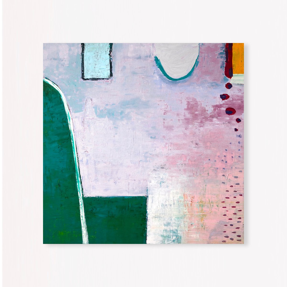 Abstract Acrylic Painting By Hyunah Kim, 30 X 30, Purple Sprinkle, Original Artwork