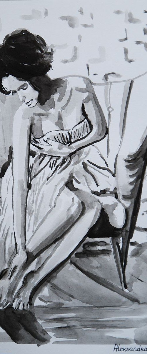Nude 234 / 29.7 x 21 cm by Alexandra Djokic