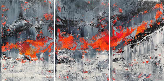 180x90cm. / Abstract triptych / Abstract 2190