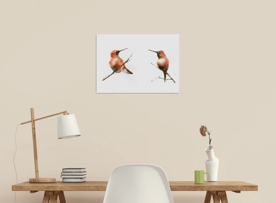 Hummingbird Diptych