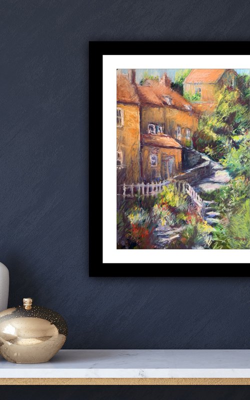 Seaside Cottages, Runswick by Andrew Moodie