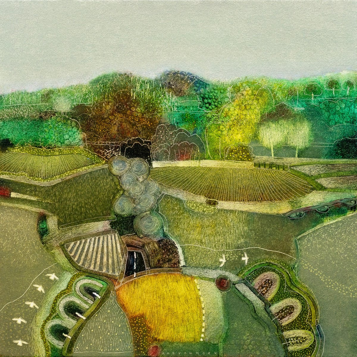 Oil Painting , An Early Autumn By Rob Van Hoek, 28 X 28, Artwork For Sale On Artfinder