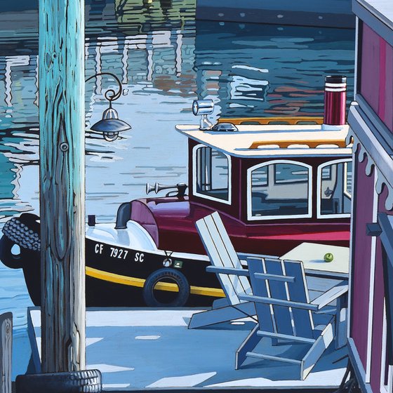 Houseboats And A Goose