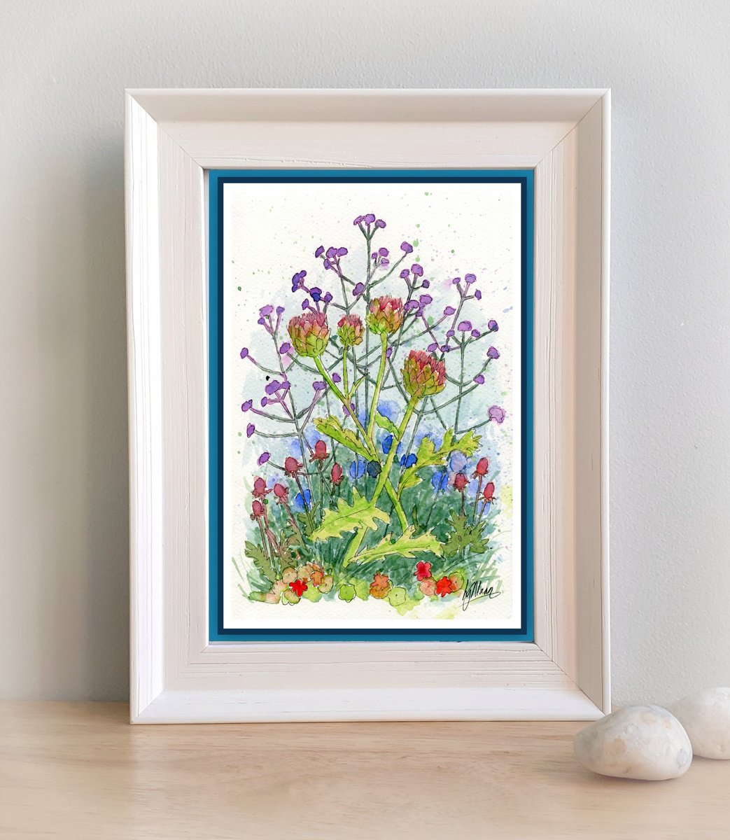 Artichokes and Verbena by Lisa Mann