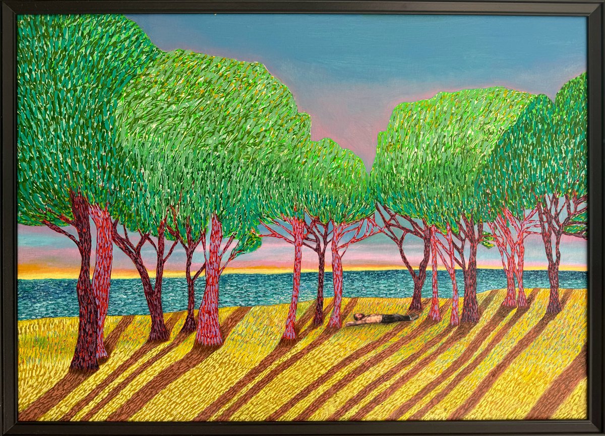 Surrealistic Painting , Last Summer By Stefano Pallara, 28 X 20, Artwork For Sale On Artfinder