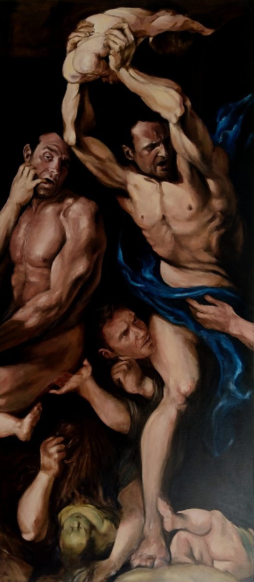 Photorealistic Oil Painting , Interpretation Of Rubens By Sebastian Beianu, 31 X 71, Artwork For Sale On Artfinder