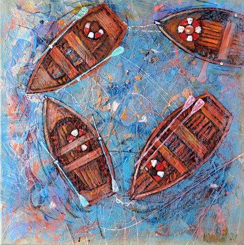 Orange Boats. by Rakhmet Redzhepov