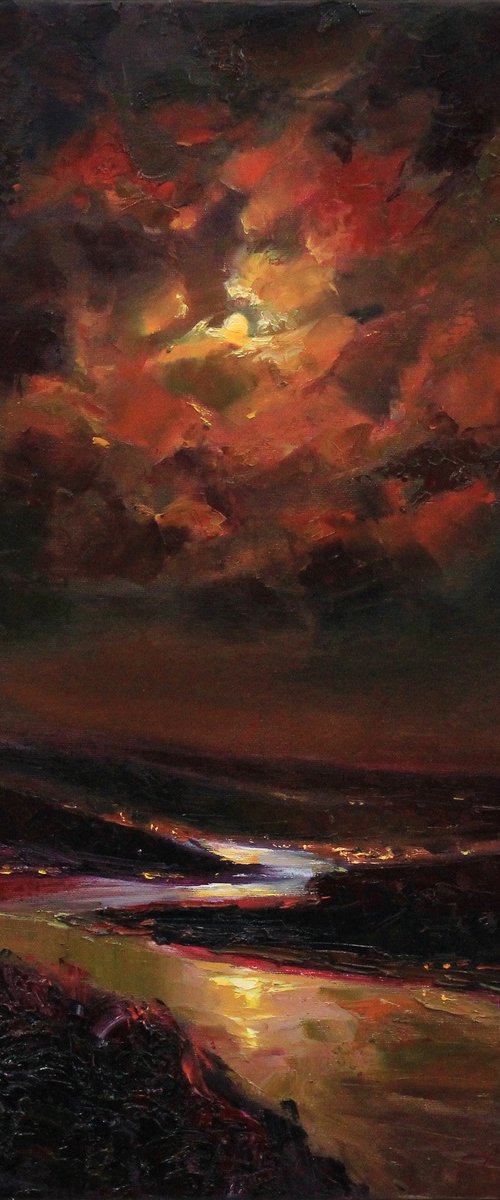 "Moon over the river" by Alisa Onipchenko-Cherniakovska
