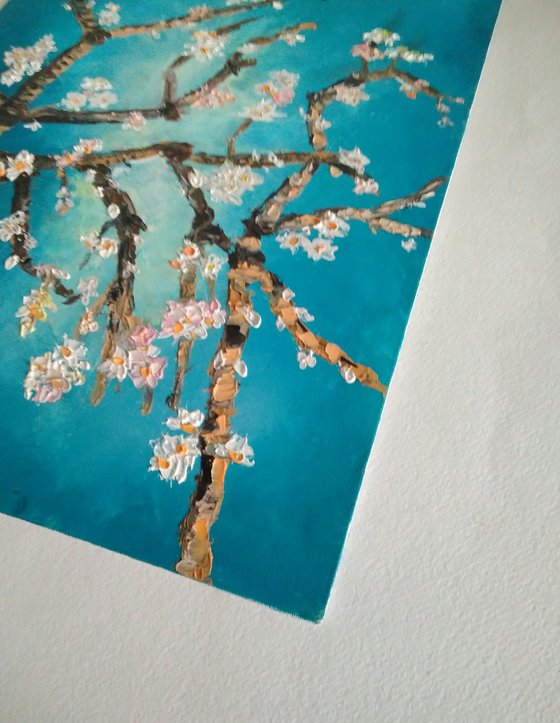 Blooming almonds inspired by Vincent Van Gogh