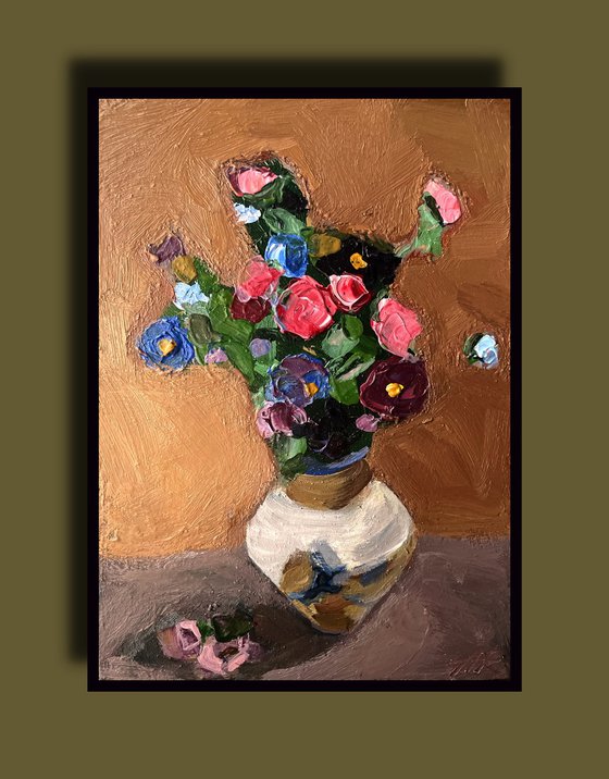 Vintage Vase And Flowers