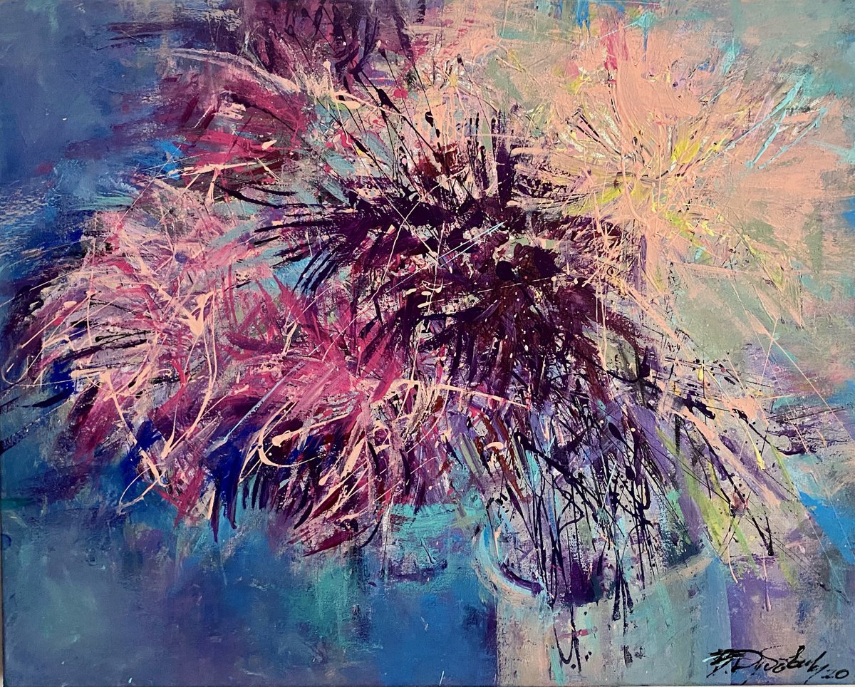 Blooming Asters by Victoria Dubovyk